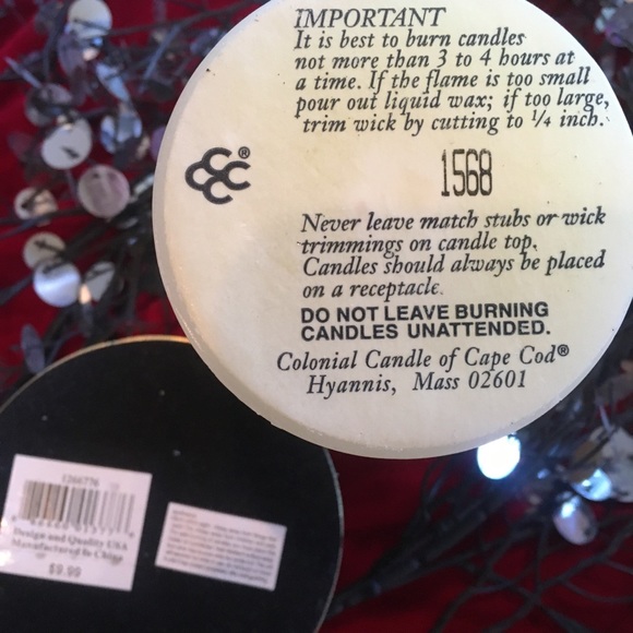 Colonial Candle of Cape Cod Holiday Brass Colored Pillar Candle